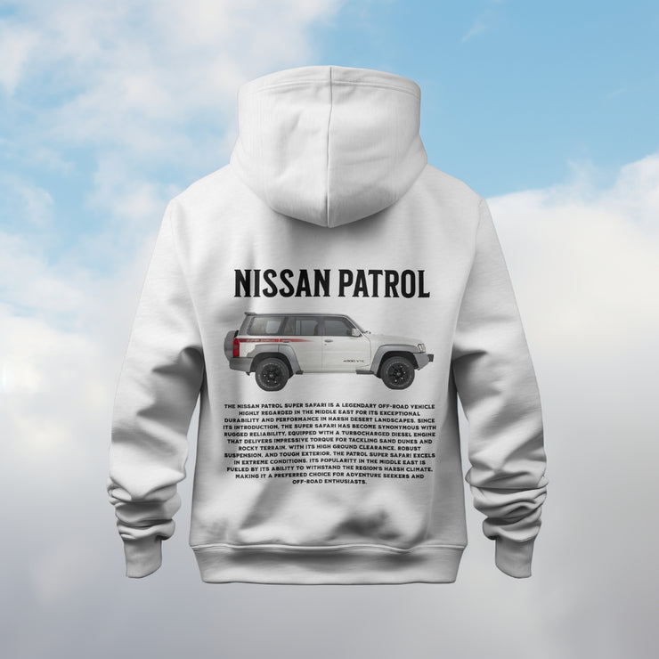 Nissan Patrol Super Safari White Hoodie