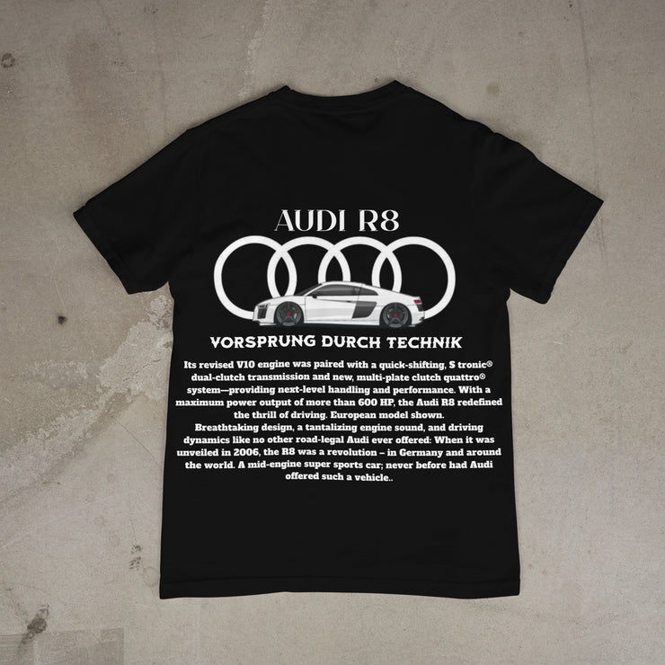 🔥 Audi R8 Graphic Tee – Retro Performance Meets Streetwear 🔥