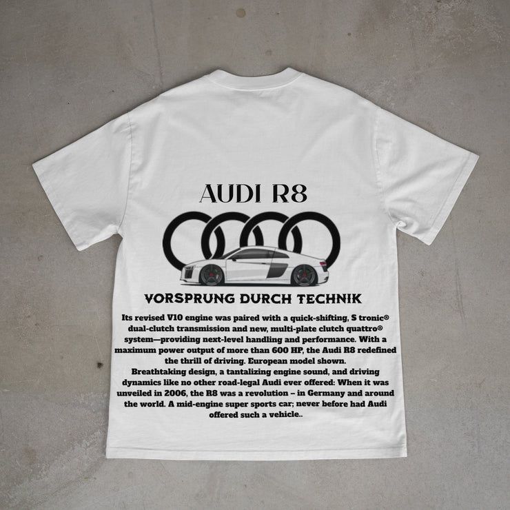 🔥 Audi R8 Graphic Tee – Retro Performance Meets Streetwear 🔥