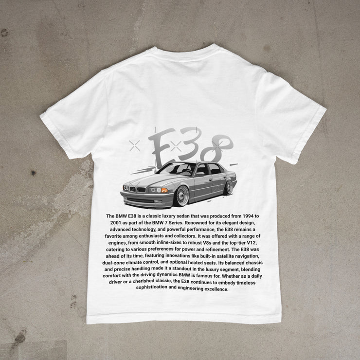 BMW E38 Classic Car T-Shirt – Premium Automotive Enthusiast Tee