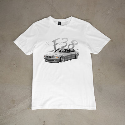 BMW E38 Classic Car T-Shirt – Premium Automotive Enthusiast Tee